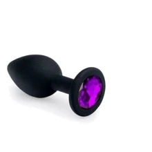 Силиконовая анальная пробка с кристаллом Black Silicone Amethyst (размер S): Для кого Унисекс