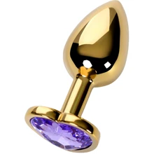 Анальная пробка с кристаллом Metal By Toyfa Gold anal plug amethyst: Для кого Унисекс