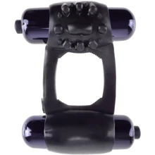 Эрекционное вибро кольцо Duo Vibr Super Ring, черный: Производитель Pipedream