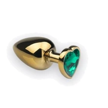Анальная пробка, Gold Heart Emerald, L: Для кого Унисекс