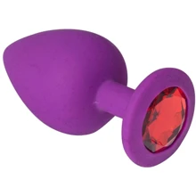 Анальная пробка CRYSTAL Purple Silicone Ruby, L: Для кого Унисекс