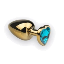 Анальна пробка, Gold Heart Topaz, L: Для кого унісекс