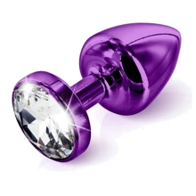 Анальная пробка со стразом Diogol ANNI round purple 30мм: Для кого Унисекс