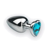 Анальна пробка, Silver Heart Topaz, L: Для кого унісекс