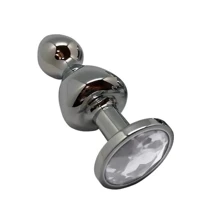 Анальная пробка Wooomy Lollypop Double Ball Metal Plug L: Для кого Унисекс