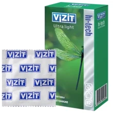 Презервативи латексні VIZIT HI-TECH Ultra light ультратонкі №12: Тип Ультратонкие