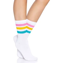 Носки женские в полоску Leg Avenue Pride crew socks Pansexual, 37–43 размер: Для кого Для женщин
