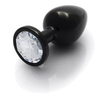 Металлическая анальная пробка Ouch! Heart Gem Gunmetal - Diamond, М: Для кого Унисекс