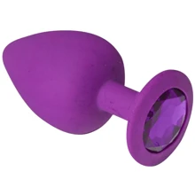 Анальная пробка CRYSTAL Purple Silicone Amethyst, L: Для кого Унисекс