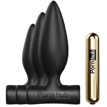 Набор анальных пробок Pornhub Anal Training Kit с перезаряжаемой вибропулей: Для кого Унисекс