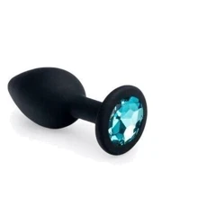 Силиконовая анальная пробка с кристаллом Black Silicone Topaz (размер S): Для кого Унисекс