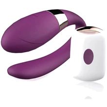 Вібромасажер для пар з пультом дистанційного керування - Boss Series V-Vibe Purple USB 7 Function, BS6200002: Для кого для пари