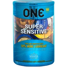 Набор презервативов ONE Super Sensitive 100 шт, мегапак тюб: Тип Для максимальной защиты