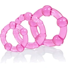 Набор эрекционных колец California Exotic Novelties Transparent Island Rings, 3 шт (розовый): Производитель California Exotic Novelties
