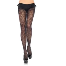 Ажурные колготки с цветочным узором Leg Avenue LEG9610, OS (черные): Для кого Для женщин