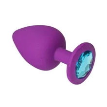 Силиконовая анальная пробка с кристаллом Purple Silicone Topaz (размер S): Для кого Унисекс