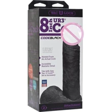 Фаллоимитатор Vac-U-Lock - CodeBlack - 8 Inch Ultraskyn Cock 18.5x5 см: Назначение Вагинальные