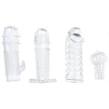 Набор насадок Trinity Vibes Penis Sleeve 4 Pack (прозрачный): Для кого Для мужчин