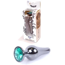 Анальная пробка с кристаллом BOSS of TOYS Boss Series - Jewellery Dark Silver BUTT PLUG Green, BS6400060: Для кого Унисекс