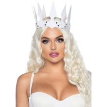 Белая корона из искусственной кожи Leg Avenue White: Для кого Унисекс