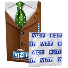 Презервативи латексні VIZIT Dotted з пухирцями №12: Тип Для максимальной защиты