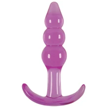 Анальная пробка Jelly Rancher T-plug Ripple, 7,6х3,2 см, фиолетовый: Для кого Унисекс
