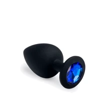 Анальний корок CRYSTAL Black Silicone Sapphire, L: Для кого Унисекс