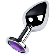 Анальная пробка с кристаллом Metal By Toyfa Silver anal plug Аmethyst: Для кого Унисекс