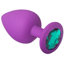 Анальная пробка CRYSTAL Purple Silicone Emerald, L: Для кого Унисекс