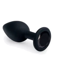 Силиконовая анальная пробка с кристаллом Black Silicone Black Diamond (размер S): Для кого Унисекс