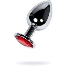 Анальная пробка с кристаллом Metal By Toyfa Silver anal plug red gem: Для кого Унисекс
