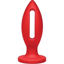 Силиконовая анальная пробка Doc Johnson Kink Lube Luge Premium Silicone Plug 6", 14х5 см, красный: Для кого Унисекс