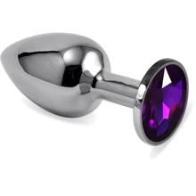 Анальная пробка с кристаллом LoveToy Small Silver Plug Purple: Для кого Унисекс