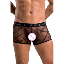 Мужские прозрачные боксеры Passion 032 Short James L/XL Black: Для кого Для мужчин