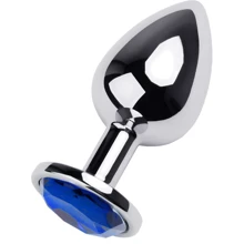 Анальная пробка с кристаллом Toyfa Metal Silver anal plug blue gem: Для кого Унисекс