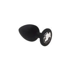 Анальний корок CRYSTAL Black Silicone Diamond, L: Для кого Унисекс