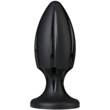 Анальный плаг с каналами для смазки Doc Johnson Platinum Premium Silicone - The Rocket - Black: Для кого Унисекс