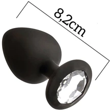 Анальная пробка с кристаллом MAI Attraction Toys №48 Black М: Для кого Унисекс