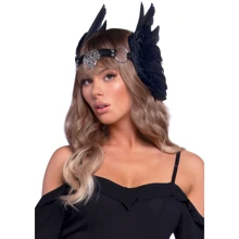 Повязка на голову с перьями Leg Avenue Black: Для кого Унисекс