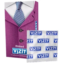 Презервативи латексні VIZIT Ribbed з кільцями №12: Тип Для максимальной защиты
