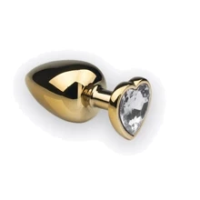 Анальная пробка, Gold Heart Diamond, L: Для кого Унисекс