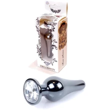 Анальная пробка с кристаллом BOSS of TOYS Boss Series - Jewellery Dark Silver BUTT PLUG Clear, BS6400057: Для кого Унисекс
