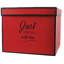 Подарочная коробка Just for you красная, L - 25х22х18 см: Производитель Украина