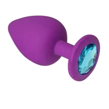 Силиконовая анальная пробка с кристаллом Purple Silicone Topaz ( размер M ): Для кого Унисекс