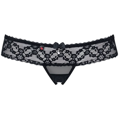 Трусики Obsessive 837-THC-1 black S/M: Узор Цветочный, Однотонный
