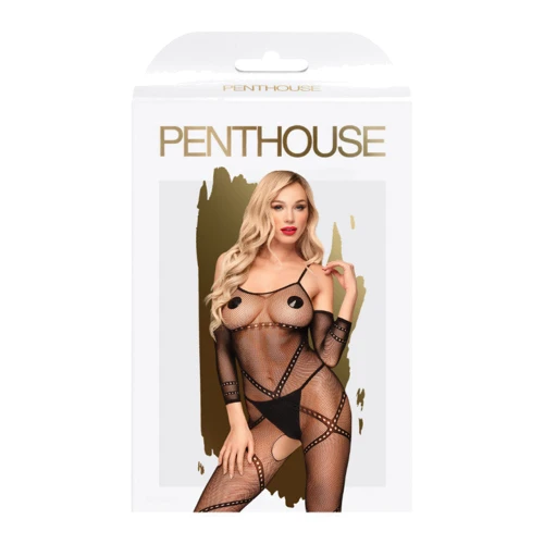 Бодистокинг рукава и бретели Penthouse UNDER ARREST (черный, S-L): Вид Бодистокинг