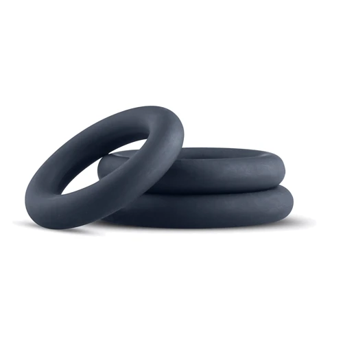Набор эрекционных колец Boners 3-Piece Cock Ring Set - Grey