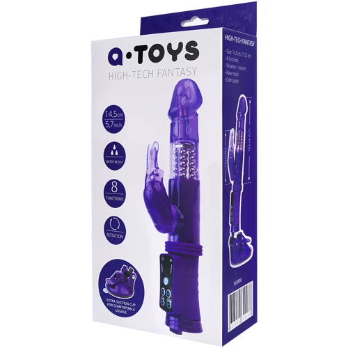 Вибратор с клиторальным стимулятором A-Toys High-Tech Fantasy: Тип управления Кнопочное