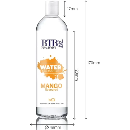 Гель-лубрикант з ароматом манго MAI BTB Water Based Lubricant MANGO, 250 ml: Основа Водная