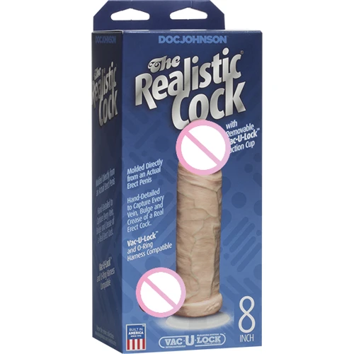 Фаллоимитатор Doc Johnson The Realistic Cock 8 inch White - PVC фото 1